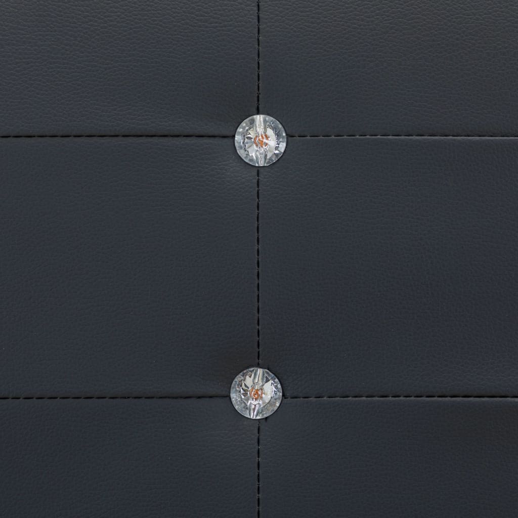 vidaXL Postelja z vzmetnico črno umetno usnje 140x200 cm