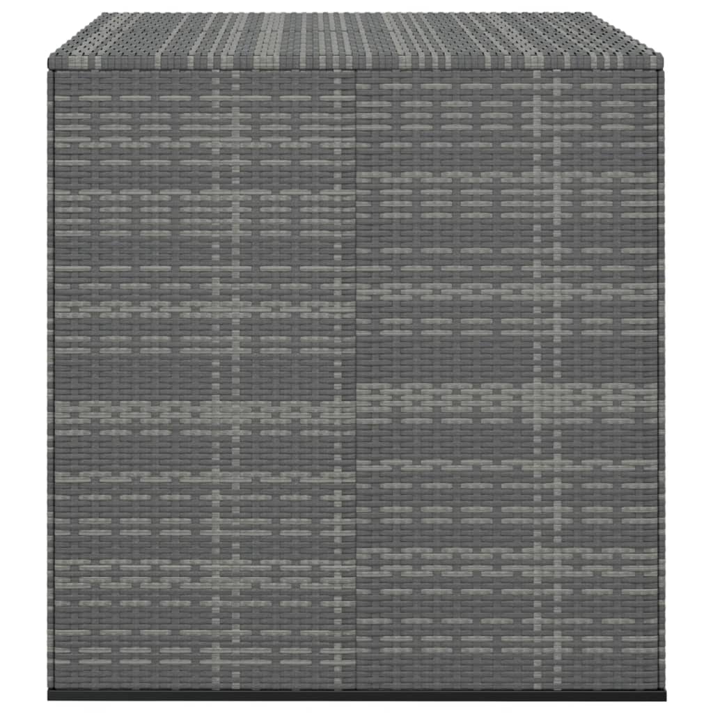 vidaXL Vrtna škatla za blazine PE ratan 100x97,5x104 cm siva