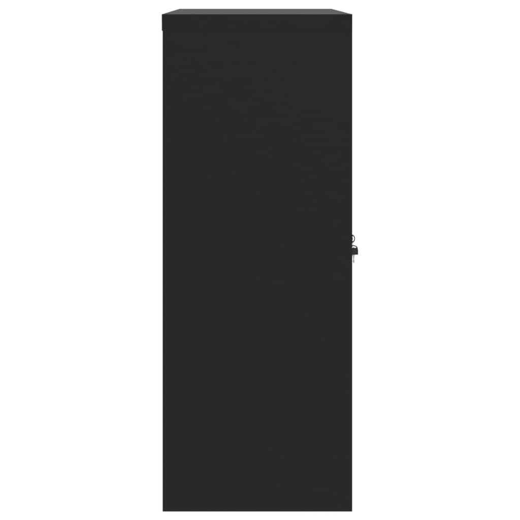 vidaXL Arhivska omara črna 90x40x105 cm jeklo