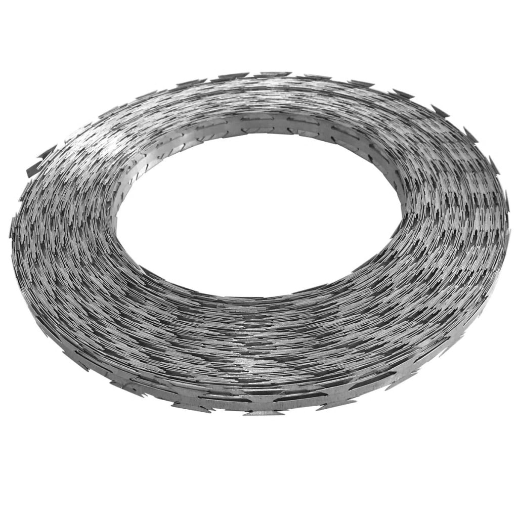 vidaXL Bodeča žica v obliki harmonike iz pocinkanega jekla 500 m