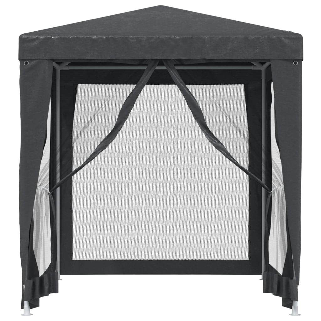 vidaXL Vrtni šotor s 4 mrežastimi stranicami antracit 2x2 m HDPE