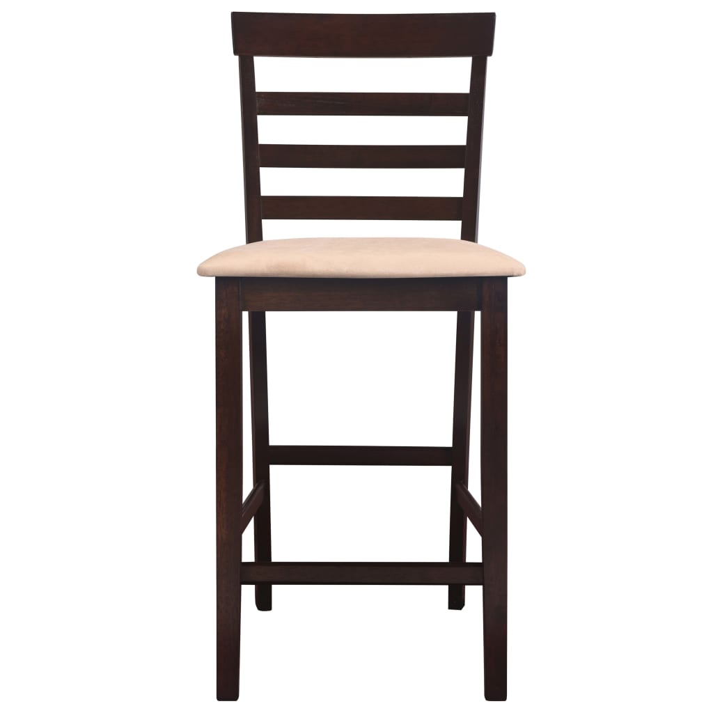 Rjava lesena barska miza in 4 barski stoli