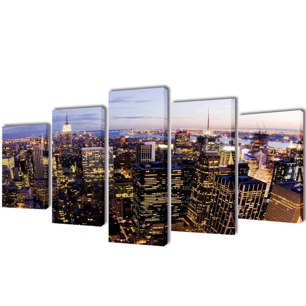 Set platen s printom New York iz zraka 100 x 50 cm