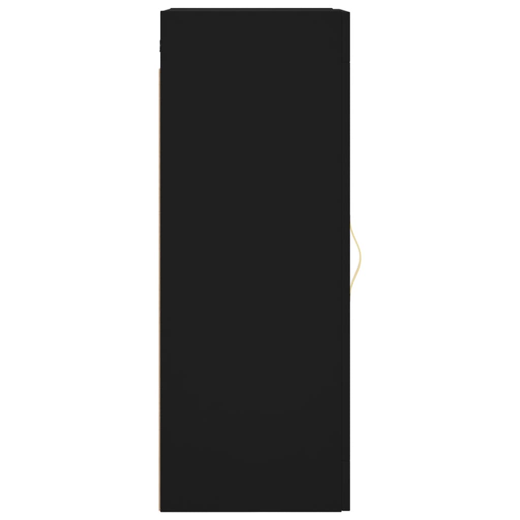 vidaXL Stenska omarica črna 34,5x34x90 cm