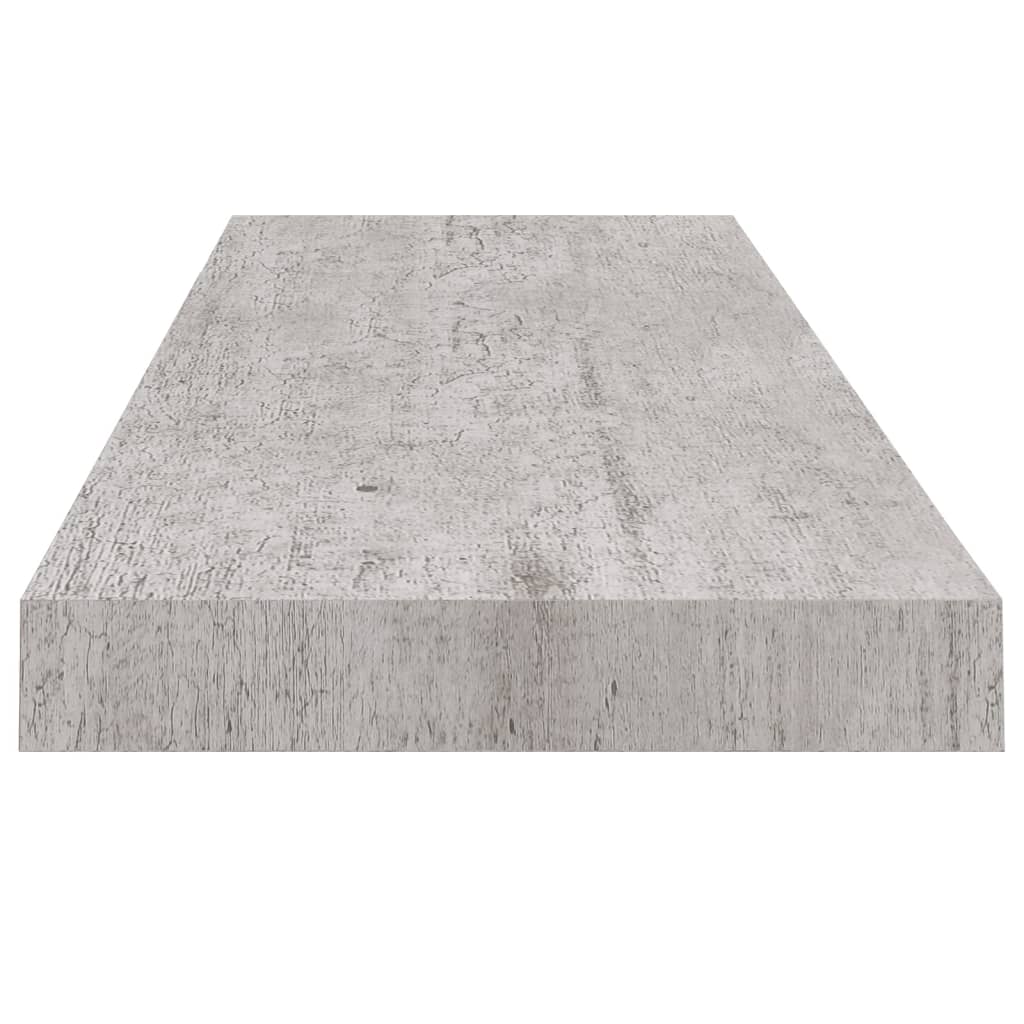 vidaXL Stenske police 2 kosa betonsko sive 80x23,5x3,8 cm MDF