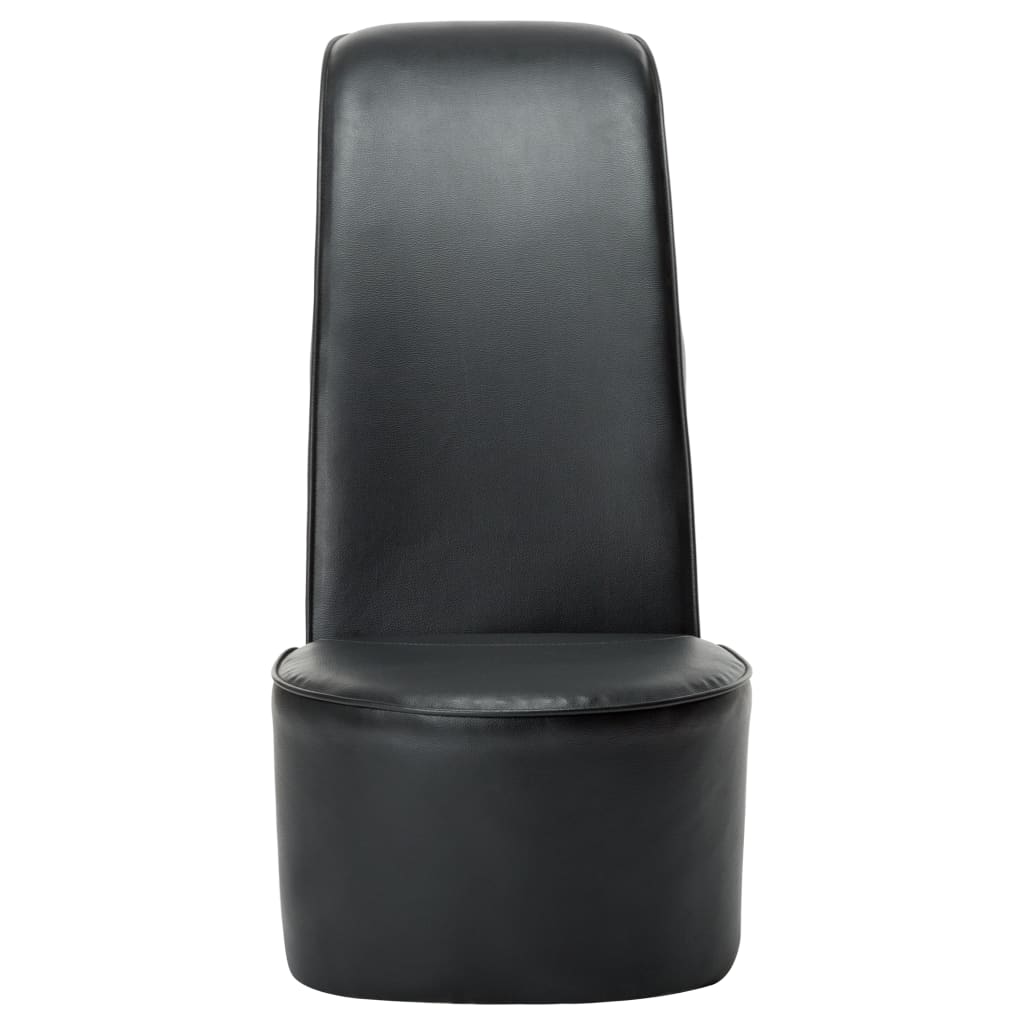 vidaXL Stol v obliki visoke pete črno umetno usnje