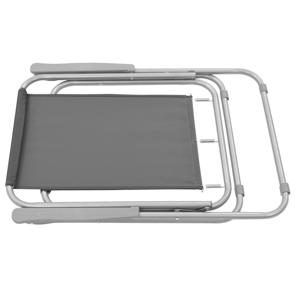 vidaXL Zložljivi stoli za kampiranje 2 kosa 52x59x80 cm siva