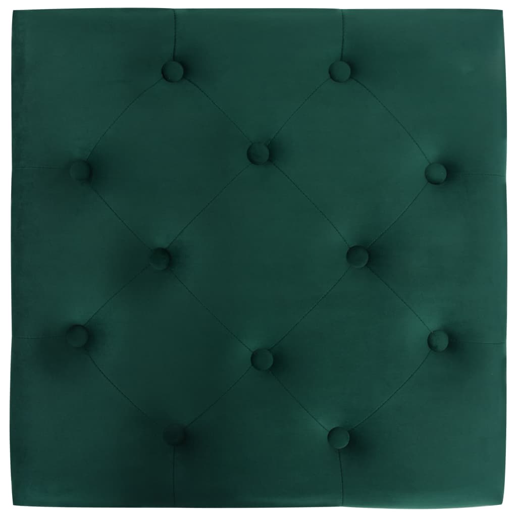 vidaXL Stolček temno zelen 60x60x36 cm žamet