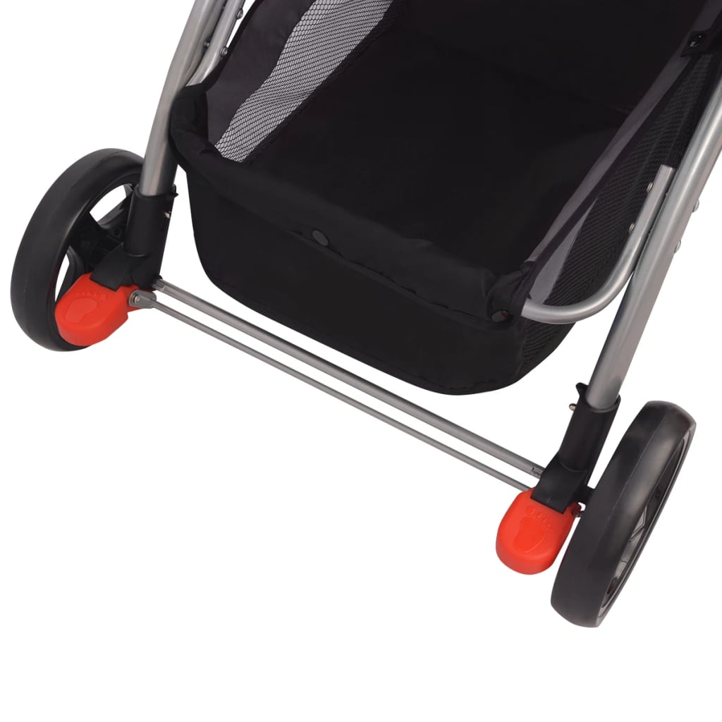 vidaXL Otroški voziček siv 102x52x100 cm