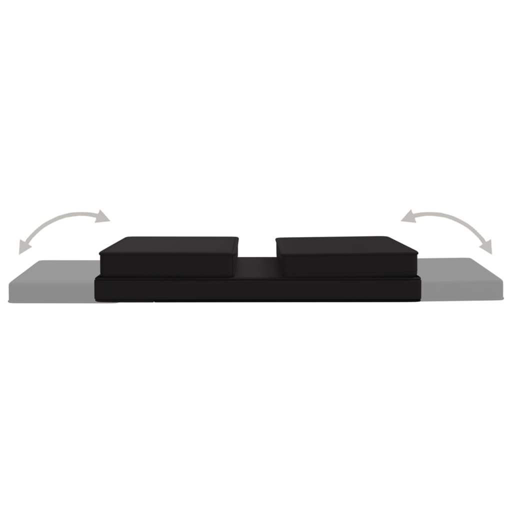 vidaXL Zložljiv talni stol črno umetno usnje