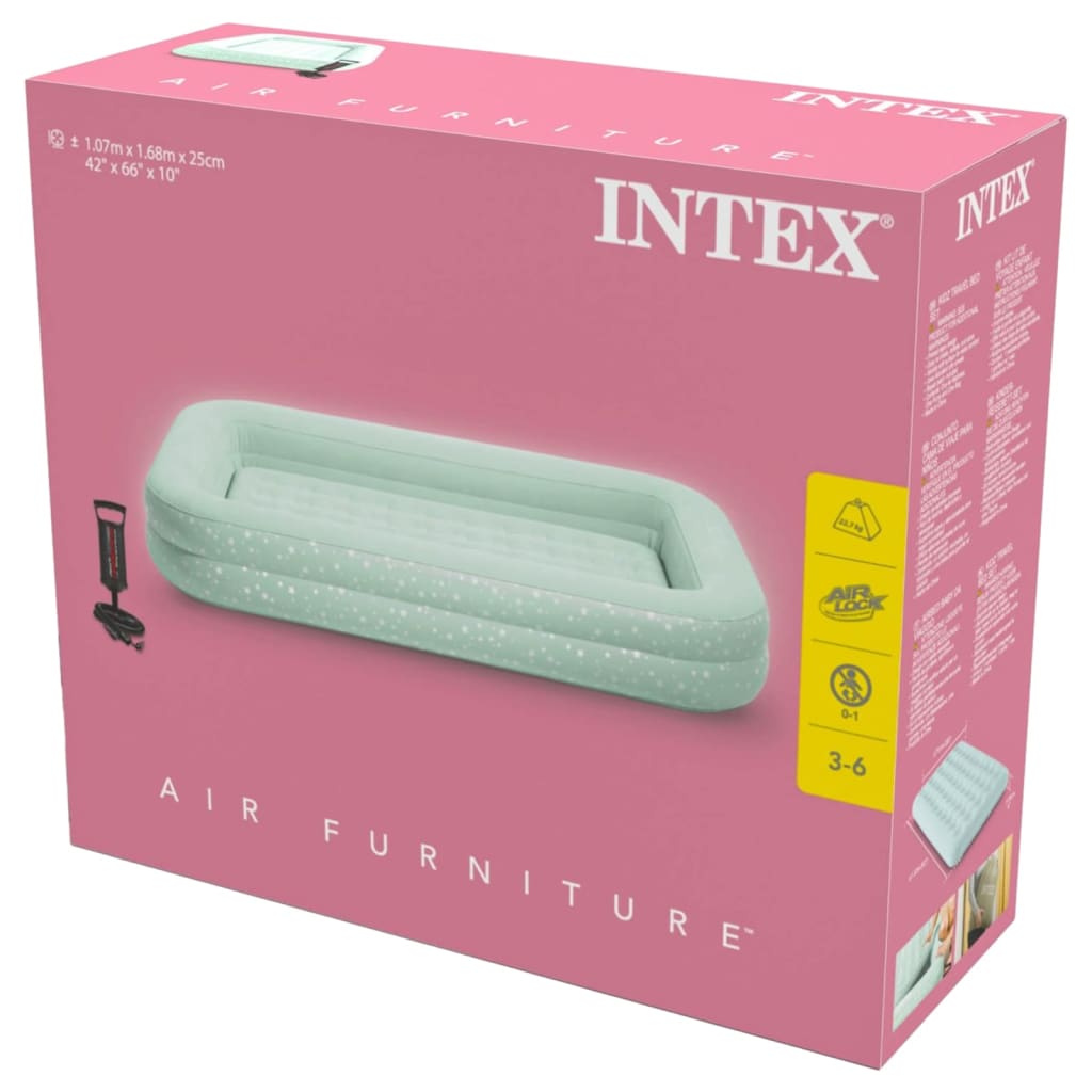 Intex Napihljiva postelja Kidz Travel Bed Set 107x168x25 cm 66810NP