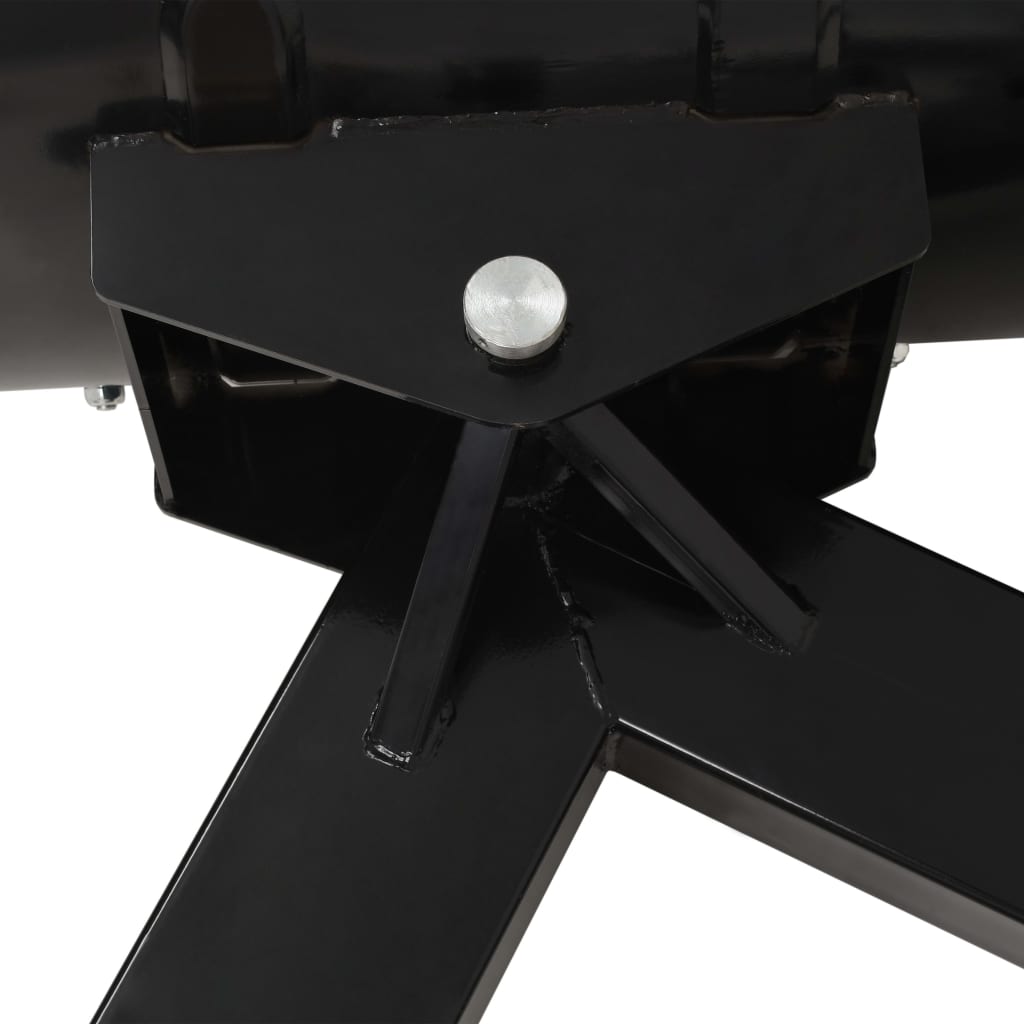 vidaXL Snežni plug za viličarja 150x38 cm črne barve