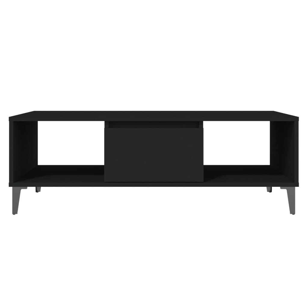 vidaXL Klubska mizica črna 103,5x60x35 cm iverna plošča