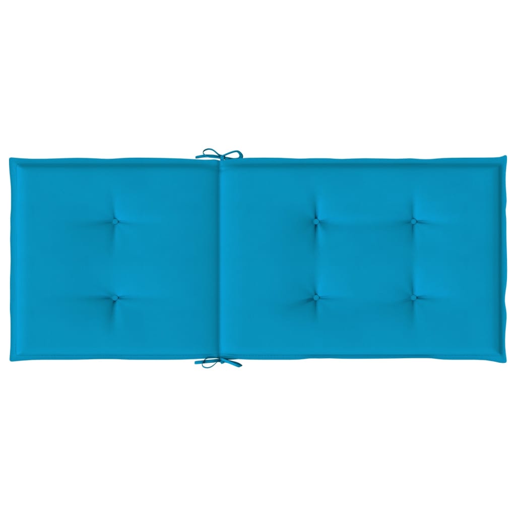 vidaXL Blazine za vrtne stole 4 kosi modre 120x50x3 cm