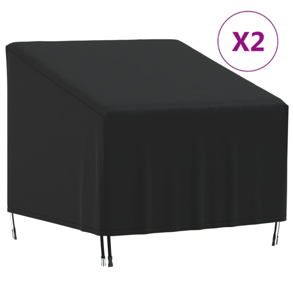 vidaXL Pokrivalo za vrtni stol 2 kosa 90x90x50/75 cm 420D oxford