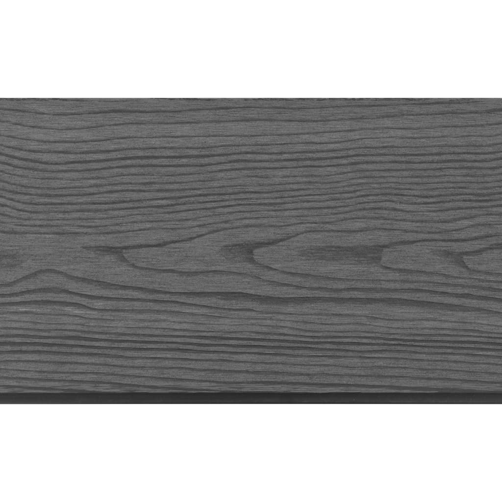 vidaXL Nadomestne ograjne plošče 9 kosov WPC 170 cm sive