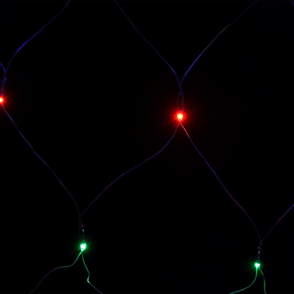vidaXL Novoletna svetlobna mreža večbarvna 3x2 m 204 LED lučk