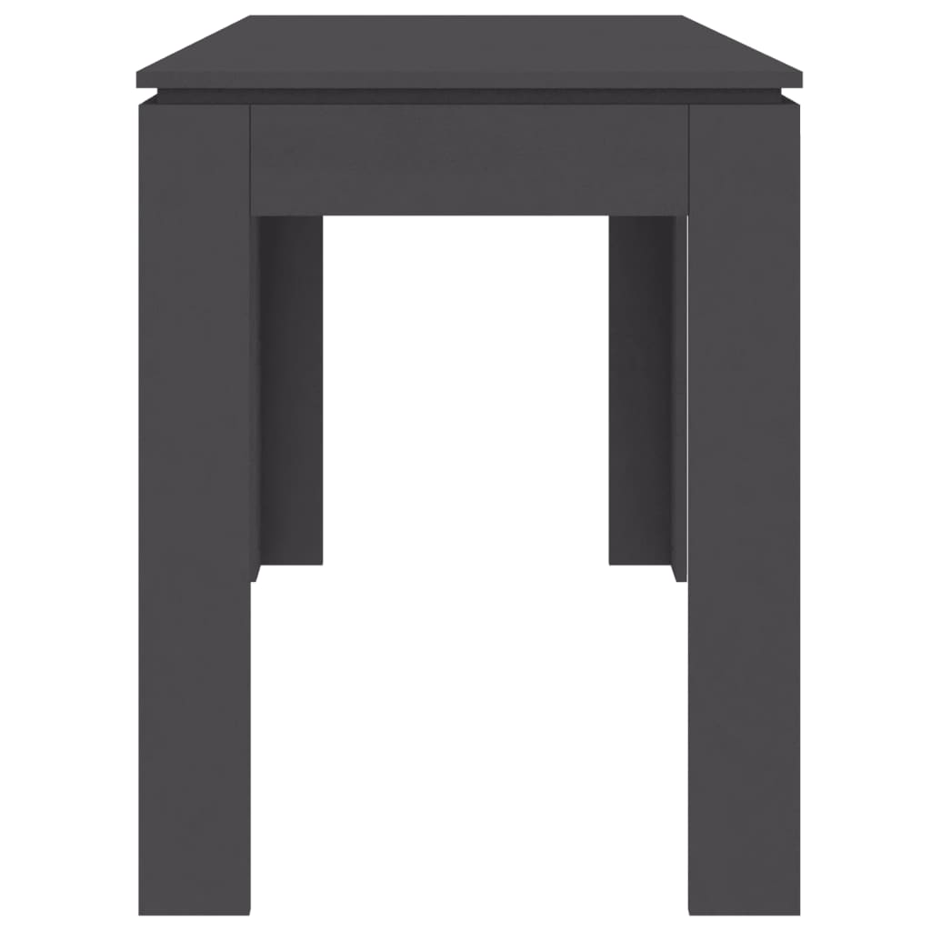 vidaXL Jedilna miza siva 120x60x76 cm iverna plošča