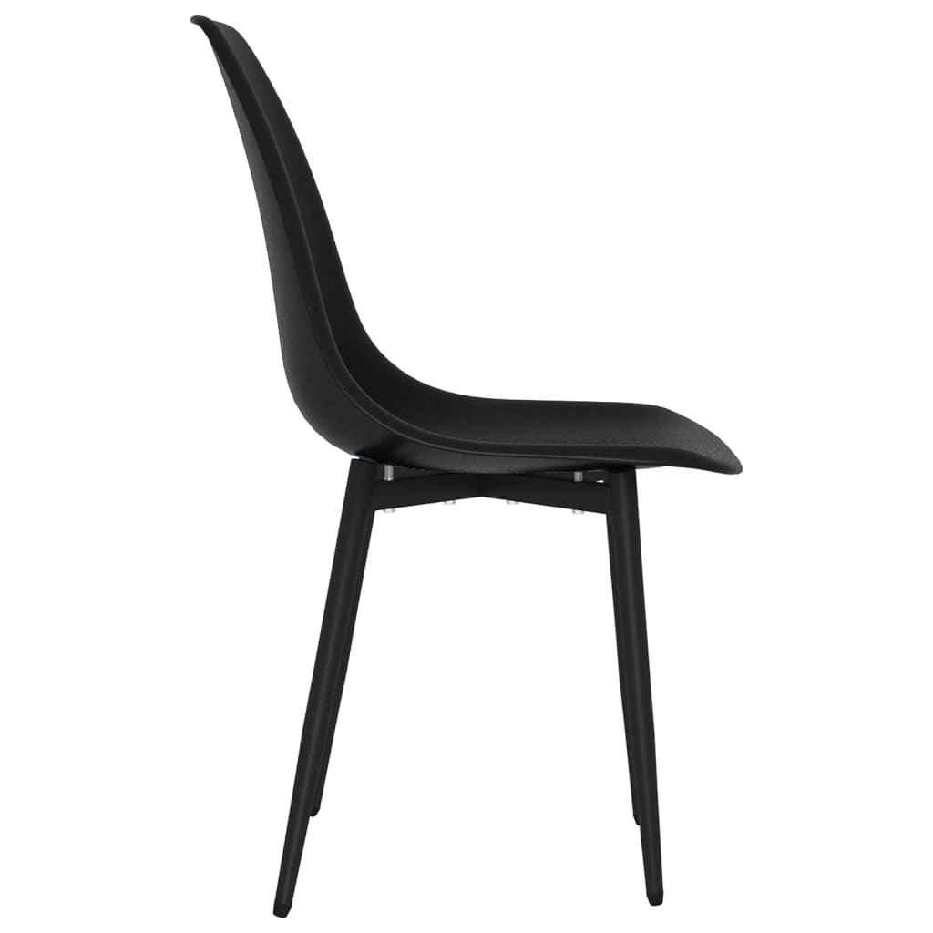 vidaXL Jedilni stoli 6 kosov črne barve PP