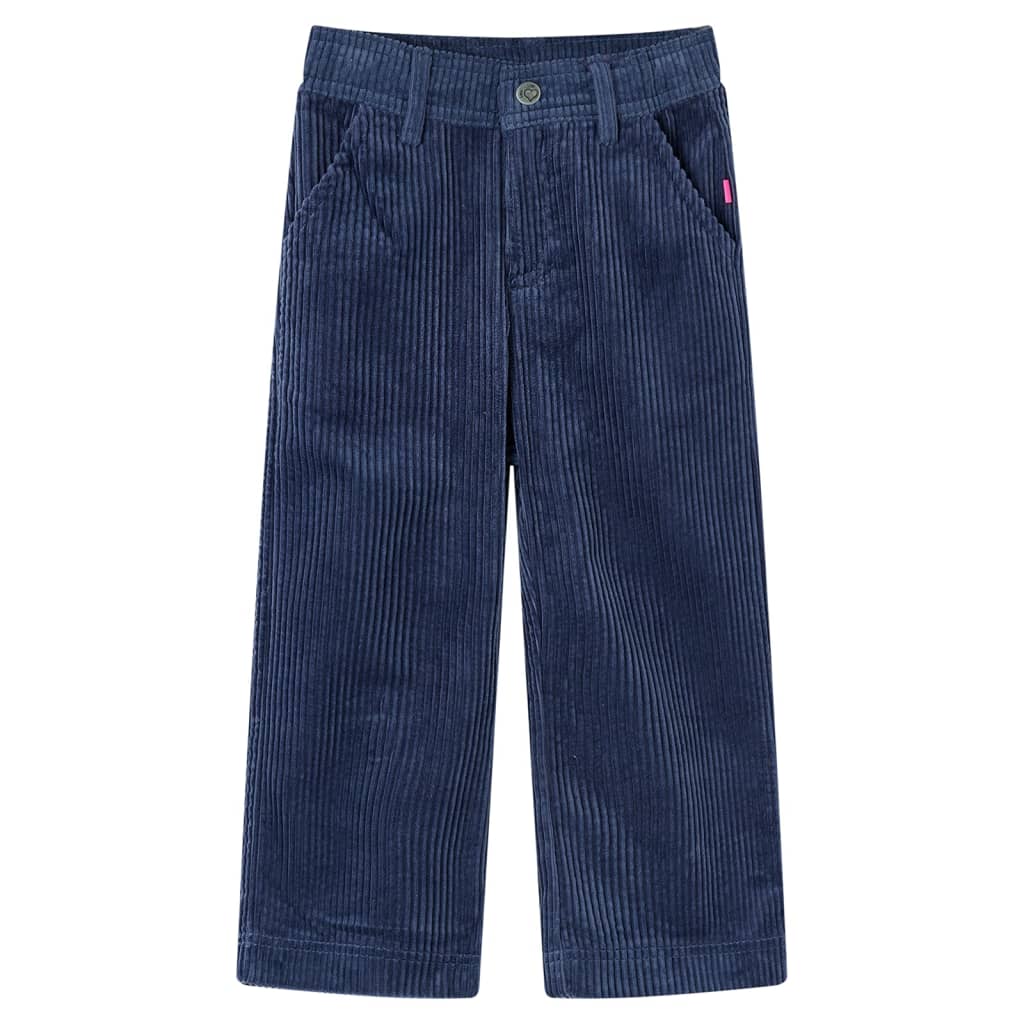 Otroške hlače žamet mornarsko modra 92