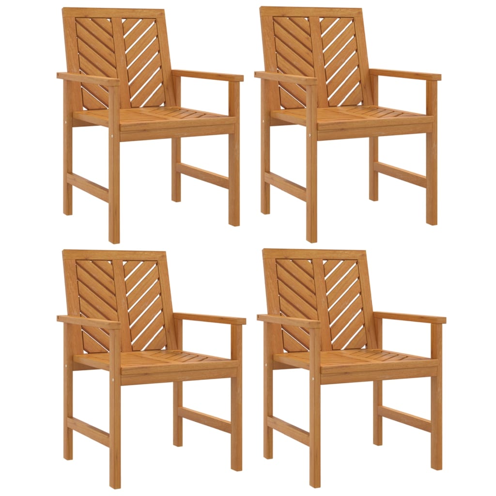 vidaXL Vrtni jedilni stoli 4 kosi trden akacijev les