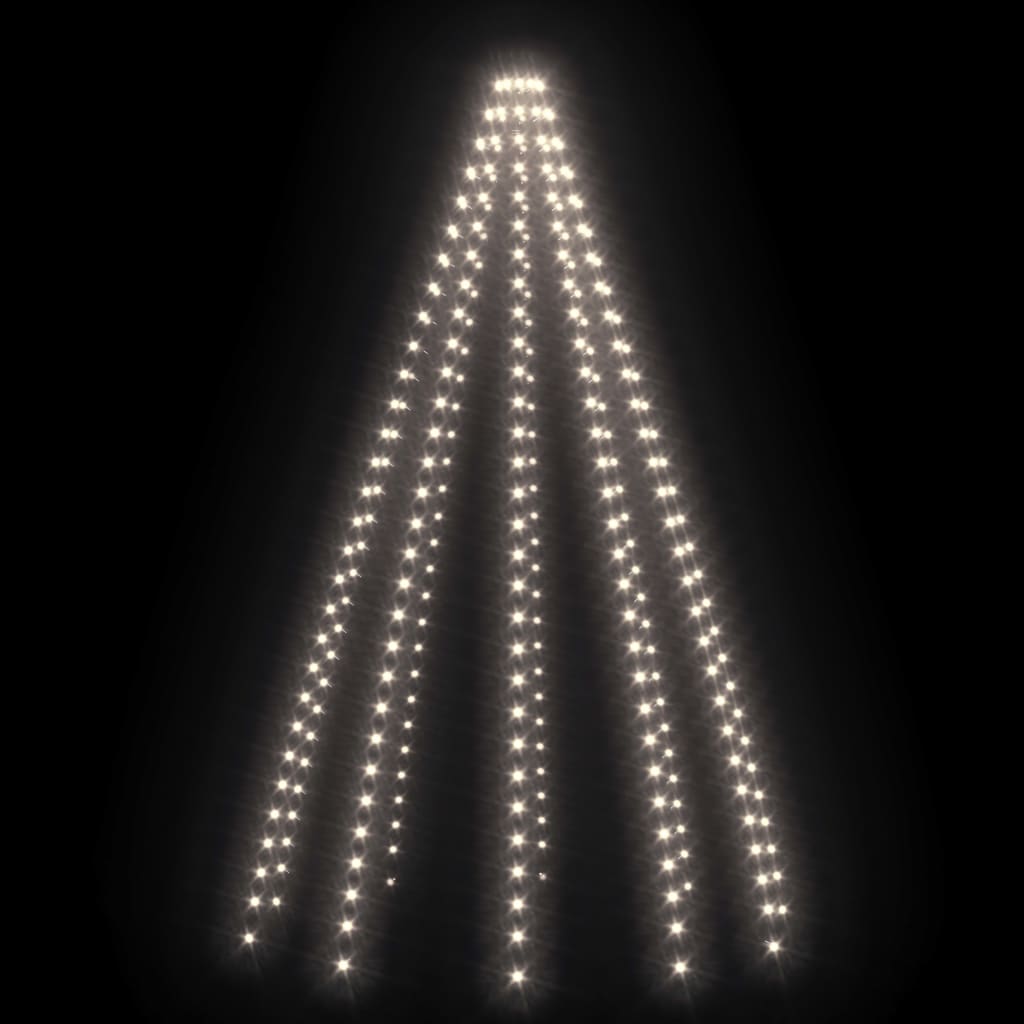 vidaXL Lučke za novoletno jelko 250 LED lučk hladno bele 250 cm