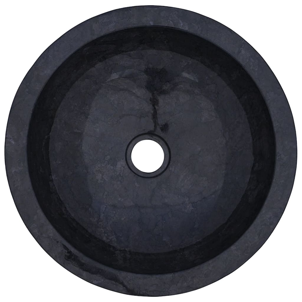 vidaXL Kopalniška omarica iz tikovine z umivalnikoma črn marmor