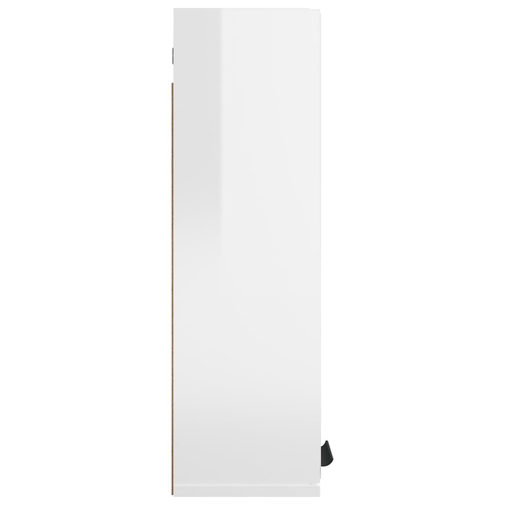 vidaXL Kopalniška omarica z ogledalom visok sijaj bela 64x20x67 cm