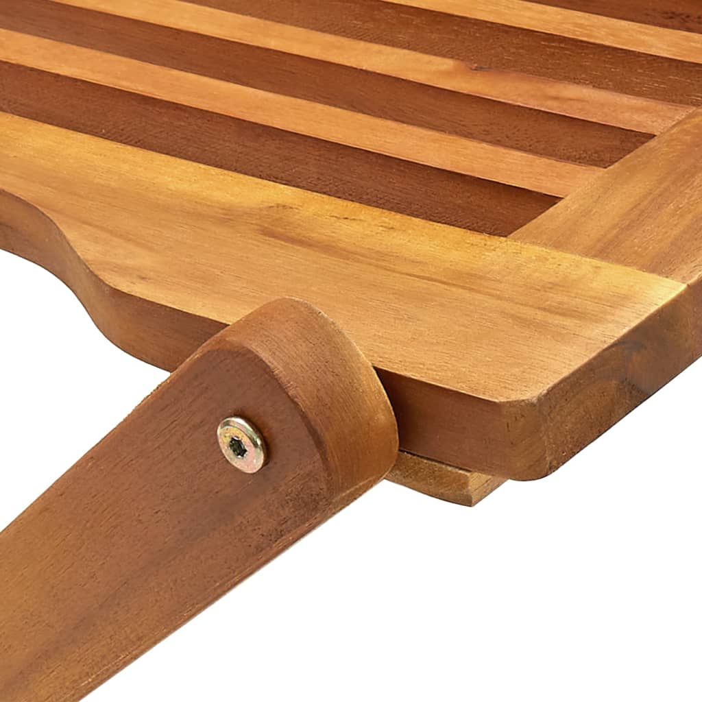 vidaXL Zložljivi zunanji stoli 4 kosi trden akacijev les