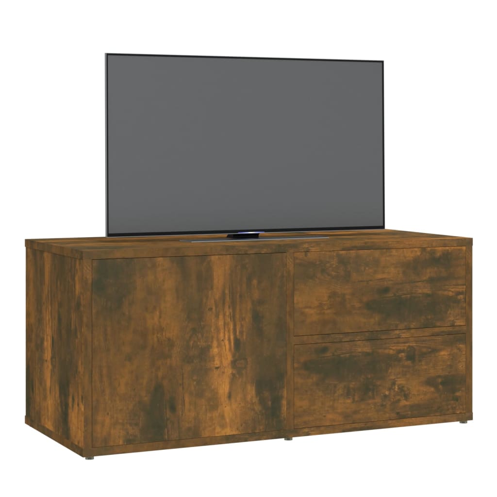 vidaXL TV omarica dimljeni hrast 80x34x36 cm inženirski les
