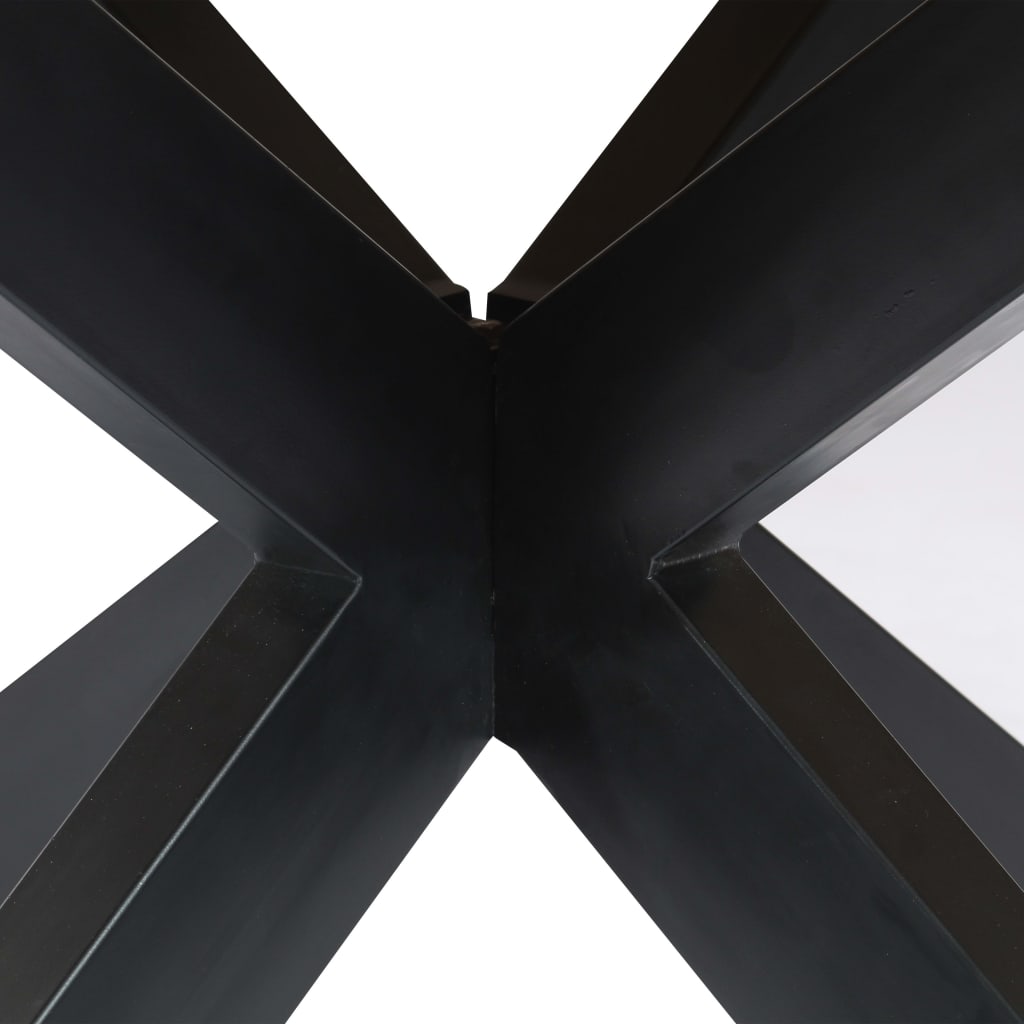 vidaXL Jedilna miza okrogla 150x76 cm trden mangov les