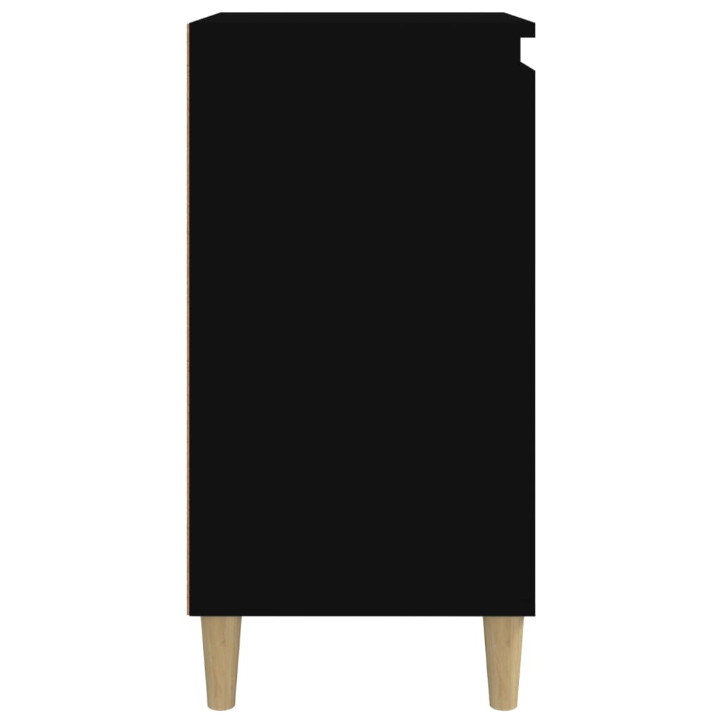 vidaXL Nočna omarica 2 kosa črna 40x35x70 cm inženirski les