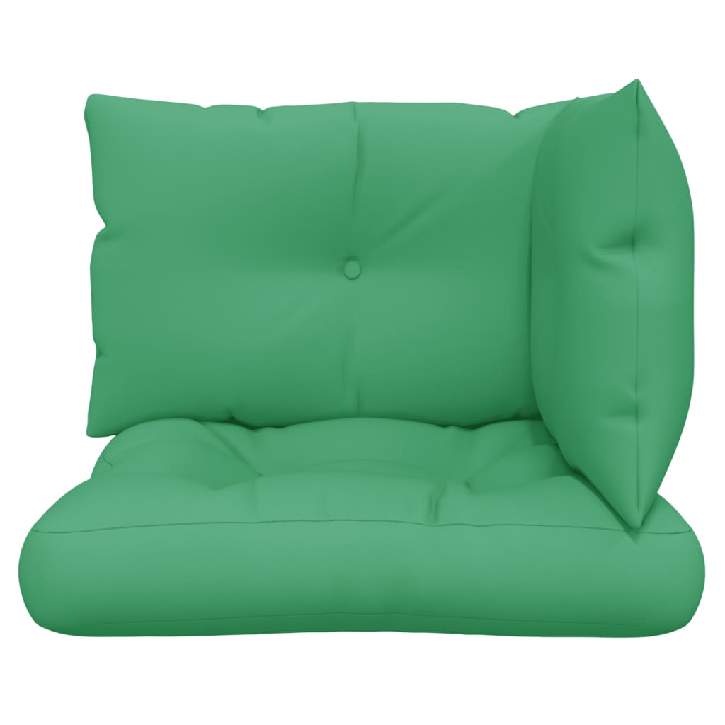 vidaXL Blazine za kavč iz palet 3 kosi zelene
