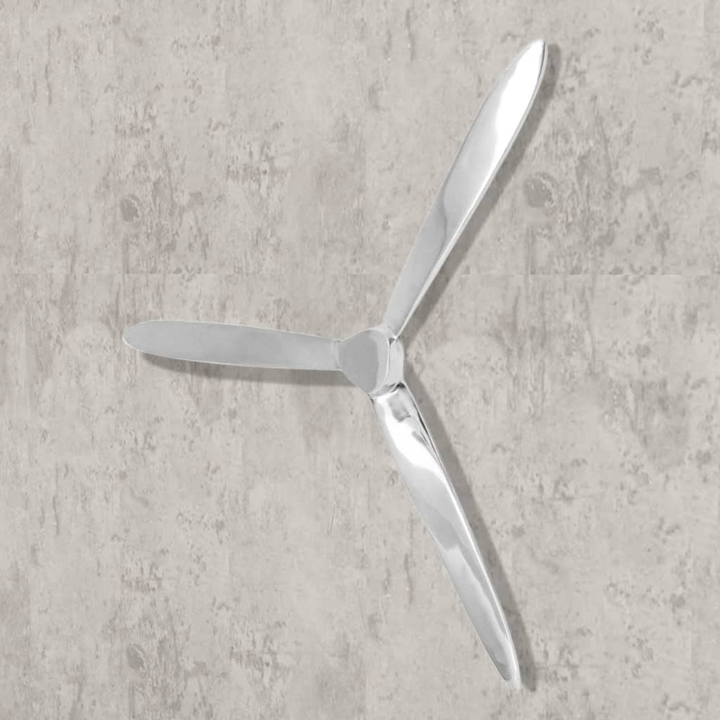 vidaXL Stenski propeler aluminij srebrne barve 70 cm