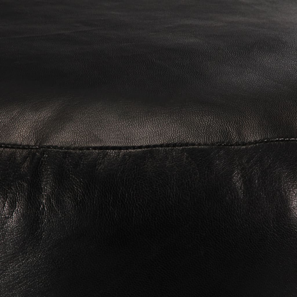 vidaXL Tabure črn 60x30 cm pravo kozje usnje