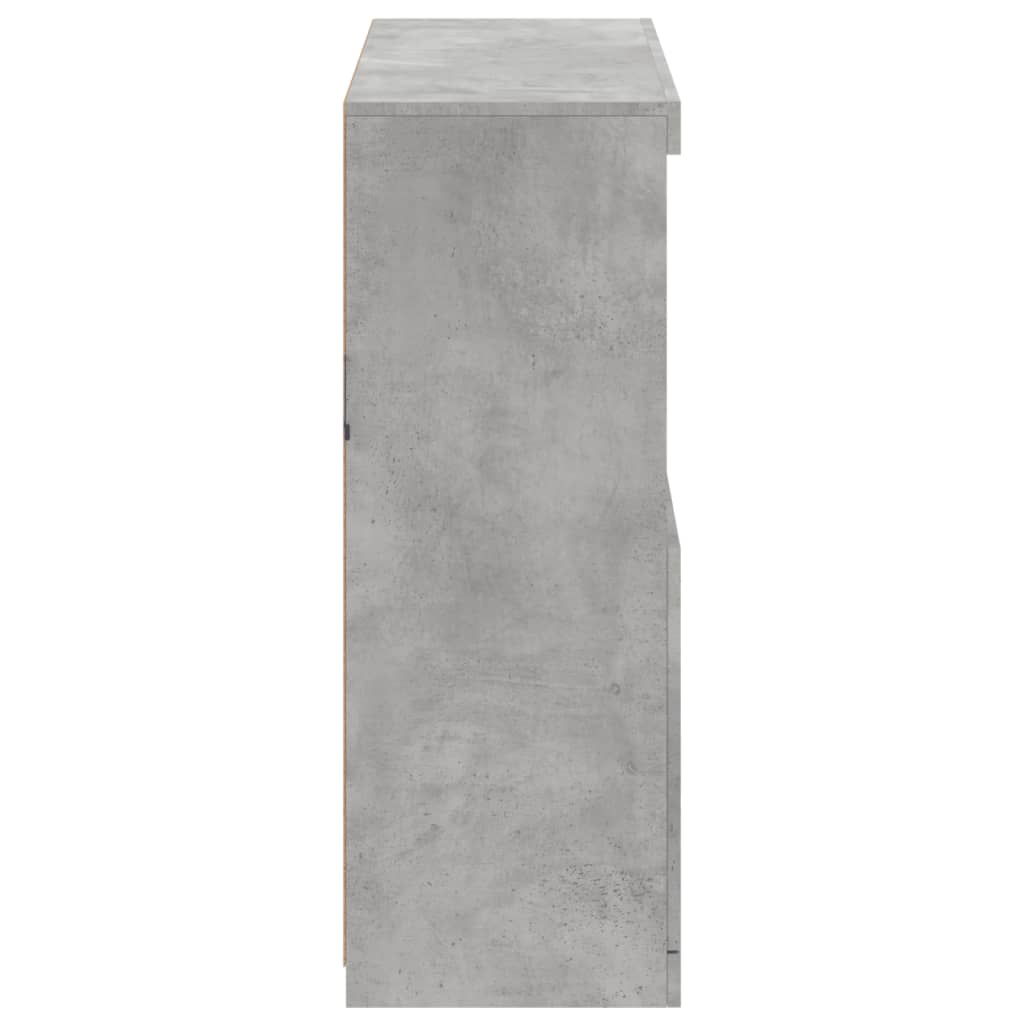 vidaXL Komoda z LED lučkami betonsko siva 81x37x100 cm