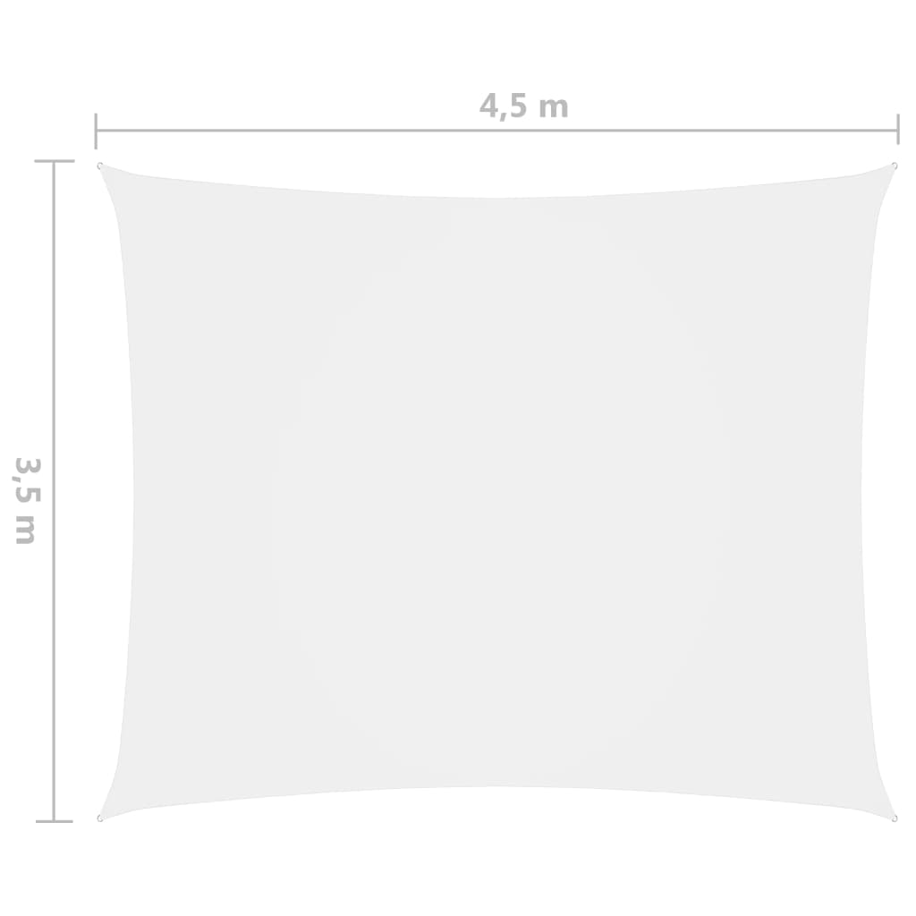 vidaXL Senčno jadro oksford blago pravokotno 3,5x4,5 m belo