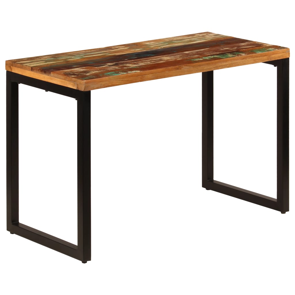 vidaXL Jedilna miza 115x55x76 cm trden predelan les in jeklo
