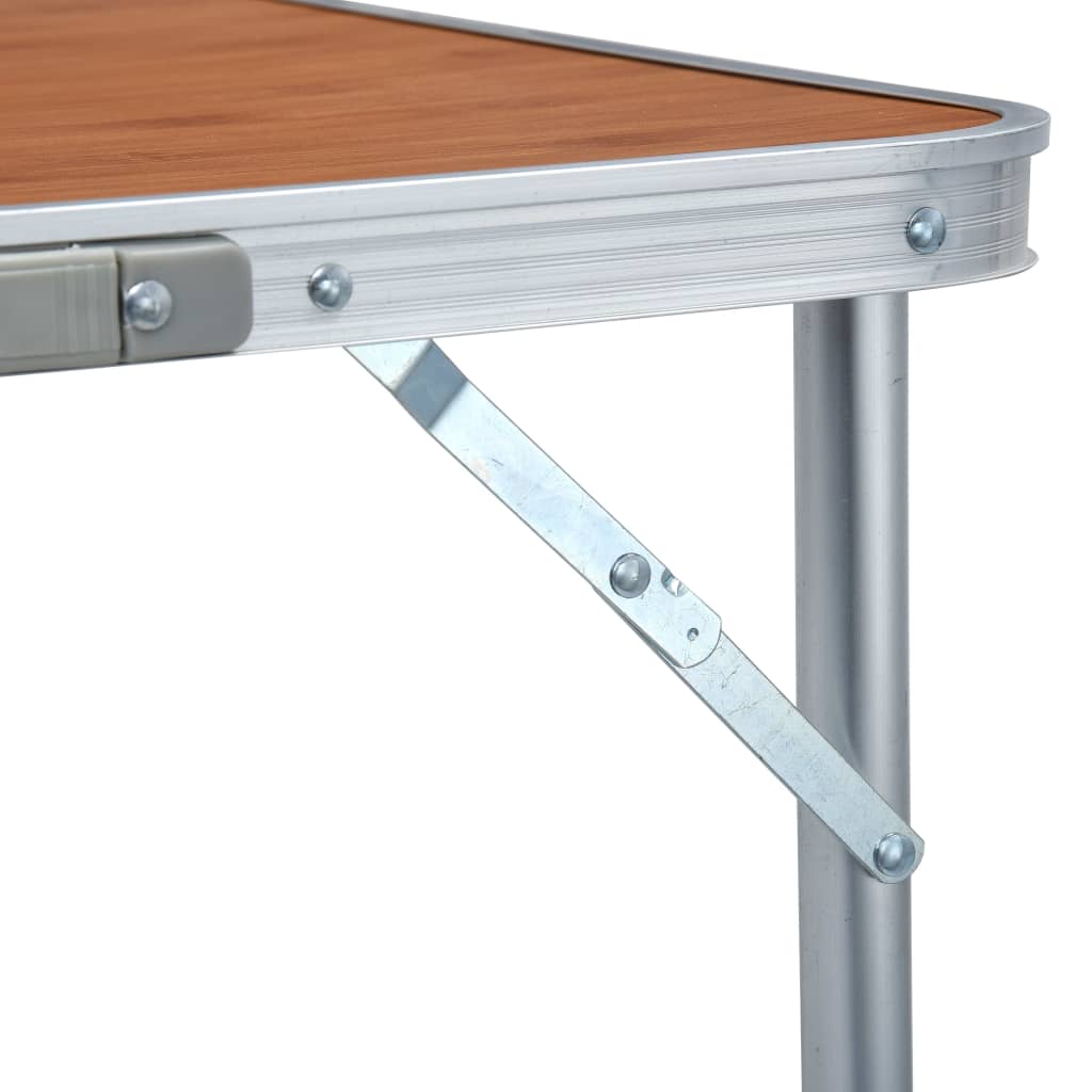 vidaXL Zložljiva miza za kampiranje iz aluminija 240x60 cm