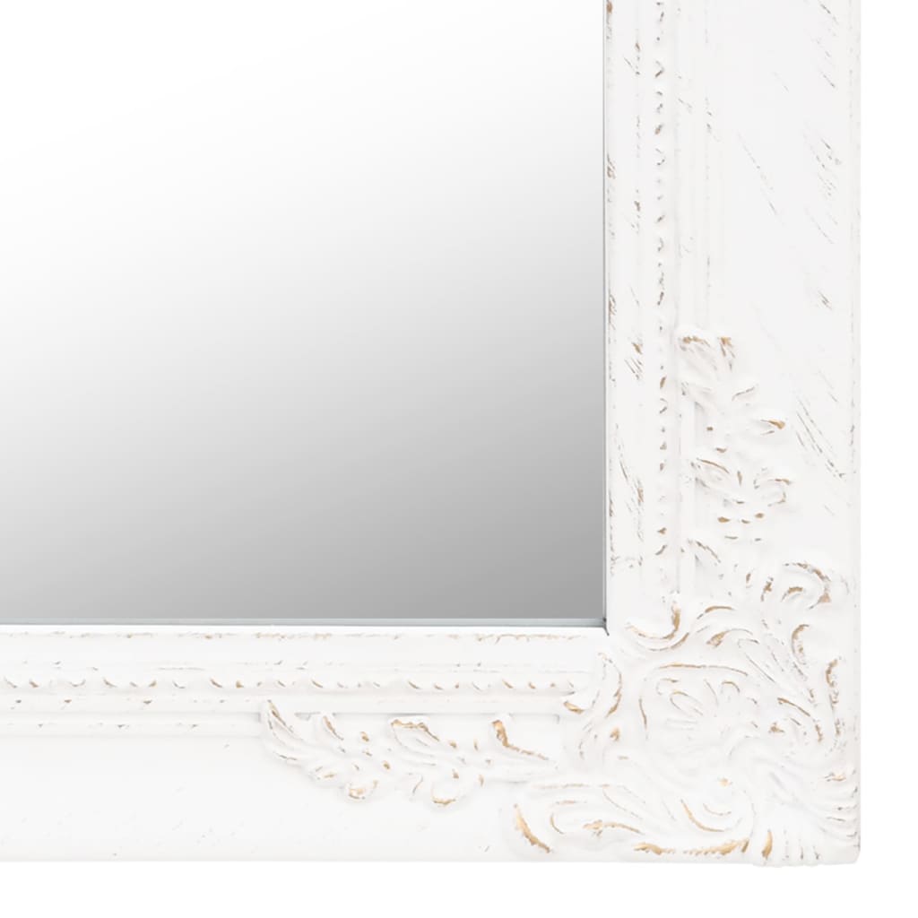 vidaXL Prostostoječe ogledalo belo 40x160 cm