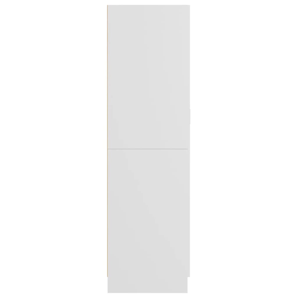 vidaXL Garderobna omara bela 82,5x51,5x180 cm iverna plošča