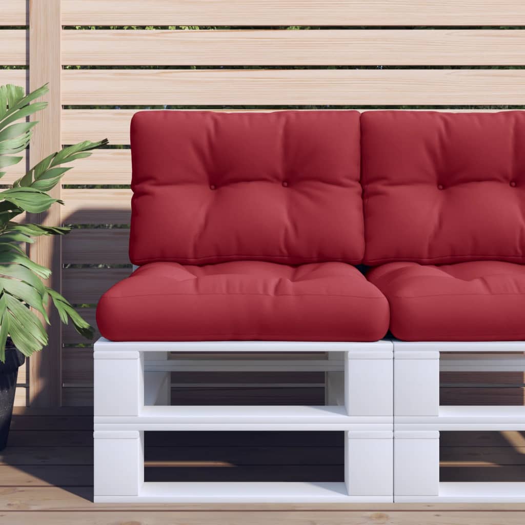 vidaXL Blazina za kavč iz palet vinsko rdeča 60x40x12 cm