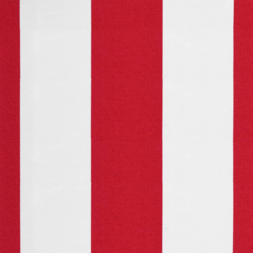 vidaXL Nadomestna tkanina za tendo rdeče in bele črte 4x3,5 m