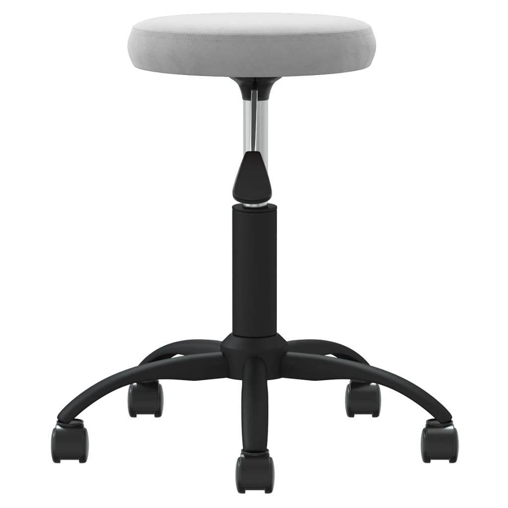 vidaXL Masažni stolček žamet svetlo siva