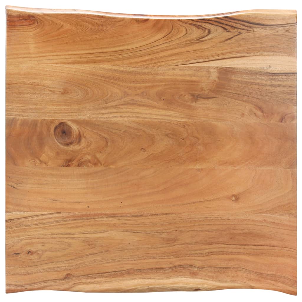 vidaXL Klubska mizica z živimi robovi 60x60x40 cm trden akacijev les