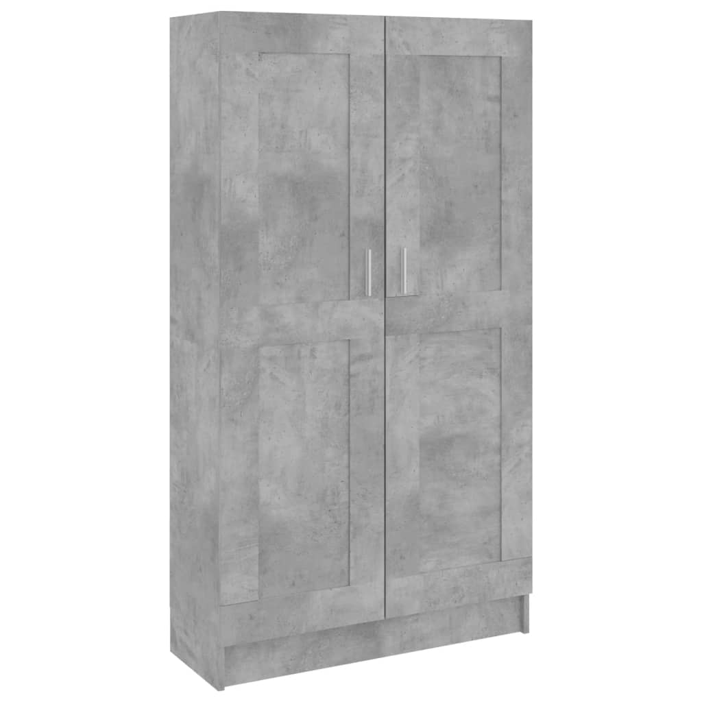 vidaXL Knjižna omara betonsko siva 82,5x30,5x150 cm iverna plošča