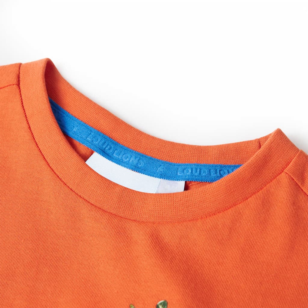 Otroška majica s kratkimi rokavi živo oranžna 92
