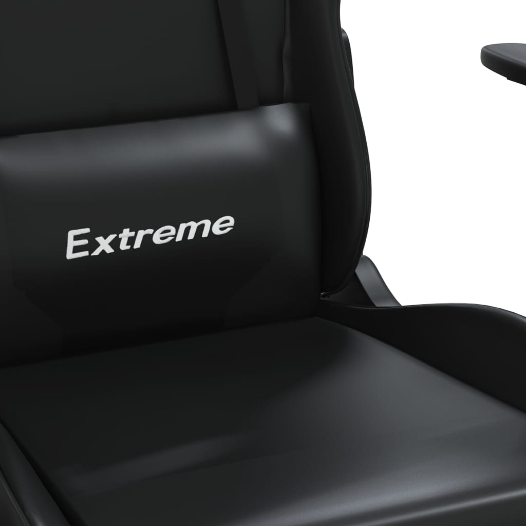 vidaXL Gaming stol črno umetno usnje
