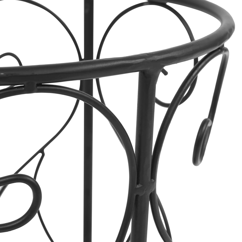 vidaXL Stojalo za dežnike starinski stil kovinsko 26x46 cm črne barve