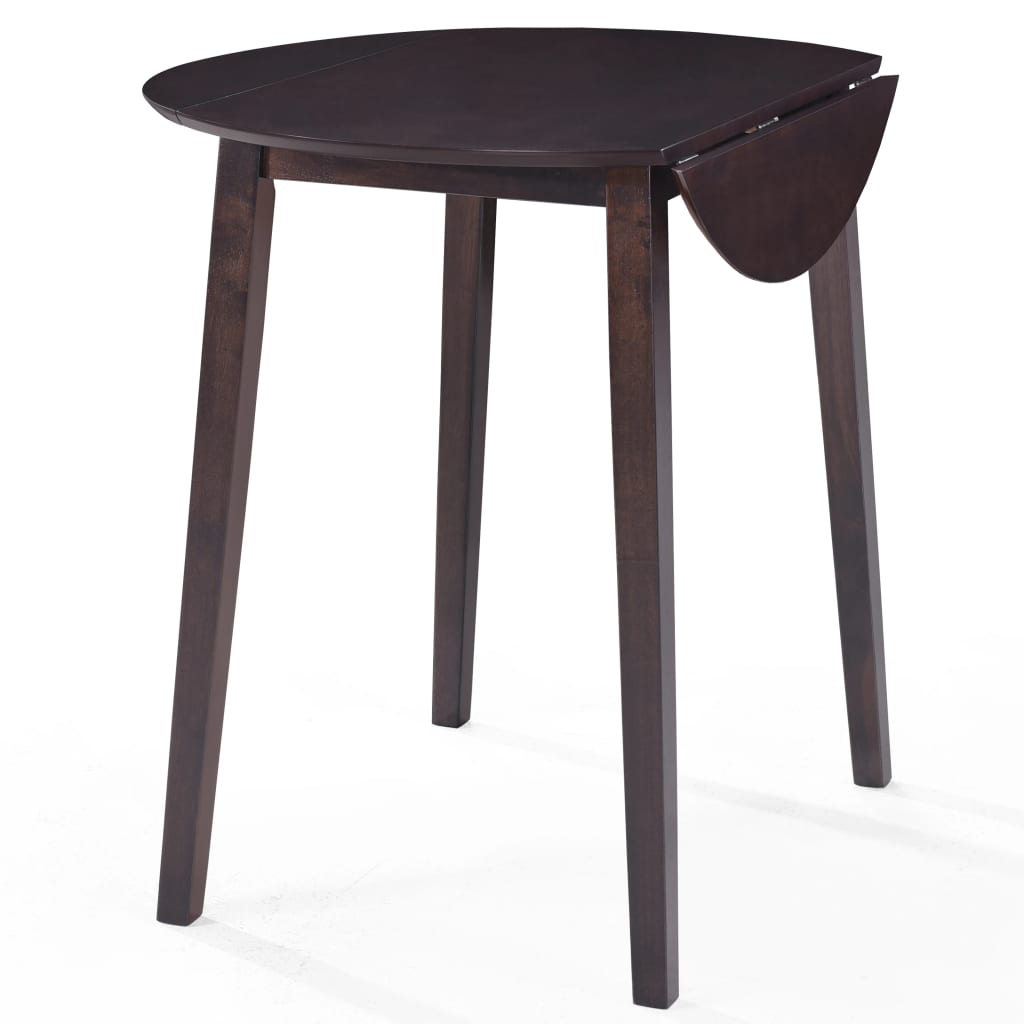 vidaXL Barska miza in stoli 5-delni komplet trden les temno rjava
